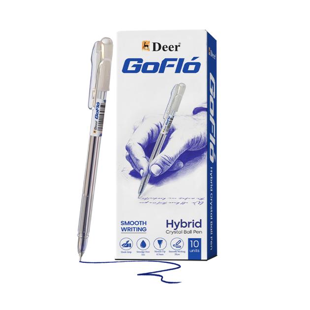 GoFlo Hybrid Crystal Ball Pen (10 Pcs Box)