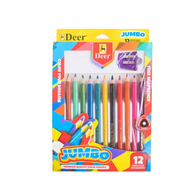 Deer Jumbo Triangular Color Pencils
