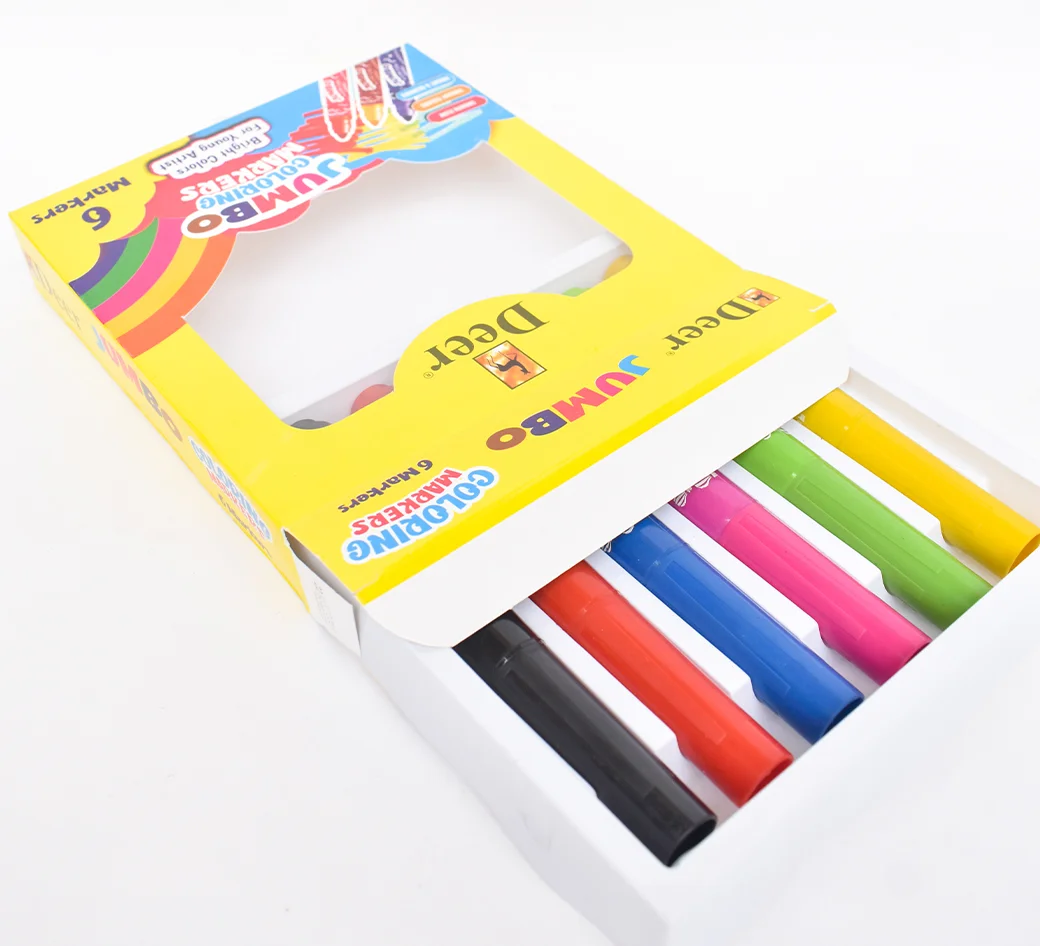 Jumbo 6 Coloring Markers - Image 2