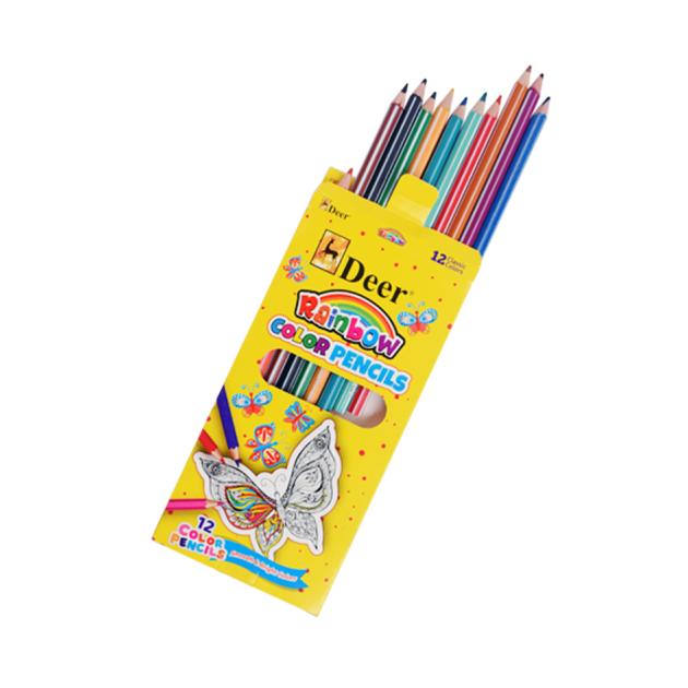 Deer Rainbow Color Pencils 12-Pack