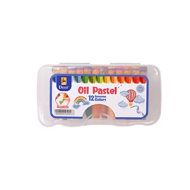 Deer Non-Toxic 12 Oil Pastels in Plastic Case