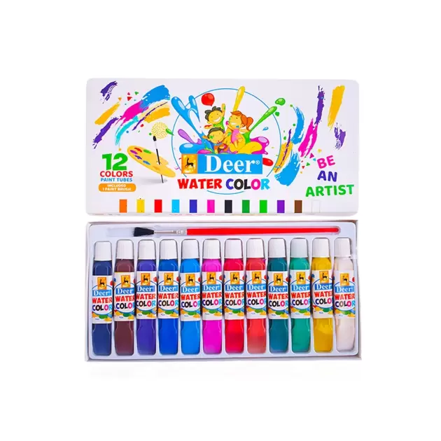 Deer Watercolor Tube Set with Brush