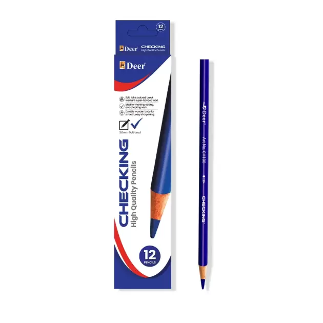 Checking Blue Pencils Box