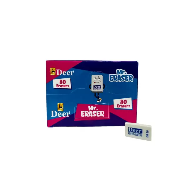Deer Mr. Eraser DR-80 – Premium Soft Eraser Box