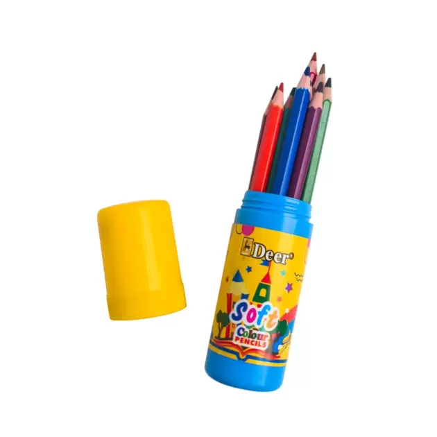 Soft Colour 6 Half Size Pencils Set