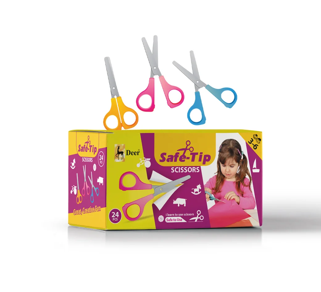 Deer Safe-Tip Kids Scissors (24 Pcs Box) - Image 2